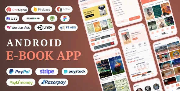 Android EBook App (Books App, PDF, ePub, Online Book Reading, Download Books)