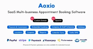 Aoxio - SaaS Multi-Business Service Booking Software