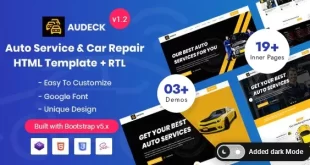 Audeck v1.1 – Auto Servicing Bootstrap 5 Template Free