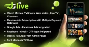 DTLive - Movies – TV Series – Live TV - Channels - OTT - Android app | Laravel Admin Panel