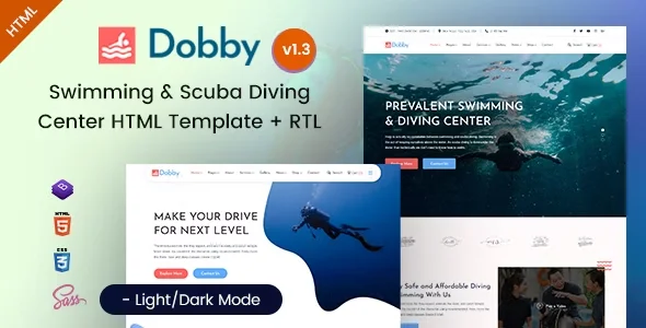 Dobby v1.2 – Swimming & Scuba Diving HTML Template Free