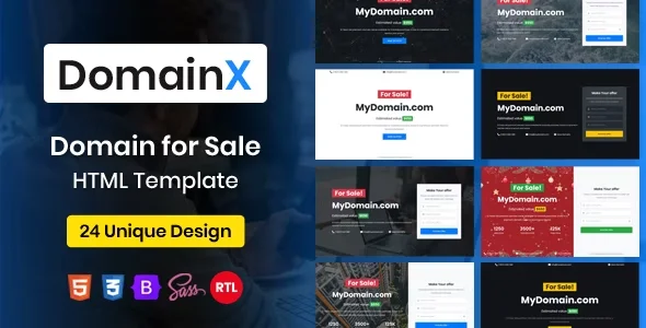 DomainX - Domain for Sale HTML Template