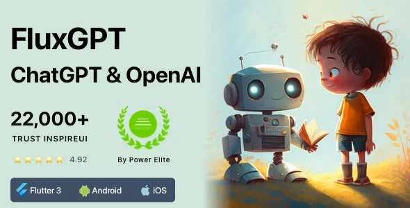 FluxGPT - Powerful ChatGPT, OpenAI Writing Assistant & Image Generator - Flutter Full App