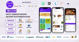 Glover – Grocery, Food, Pharmacy Courier & Service Provider + Backend + Driver & Vendor app