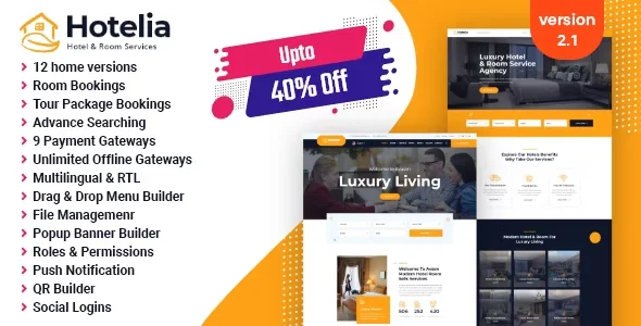 Hotelia - Hotel Booking / Resort Booking Management Website