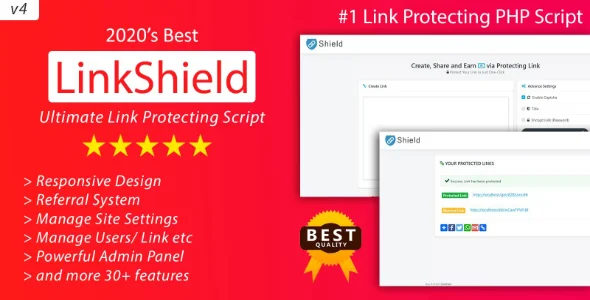 LinkShield v4.0 – Link Protecting PHP Script Nulled