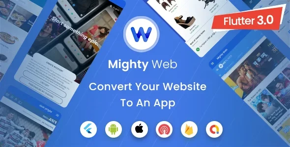 MightyWeb Webview: Web to App Convertor(Flutter + Admin Panel)