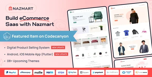 Nazmart – Multi-Tenancy eCommerce Platform (SAAS)