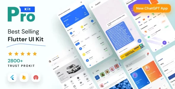 ProKit Flutter - Best Selling Flutter UI Kit with Chat GPT App