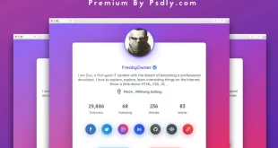 Profile Landing Blogger Template Free