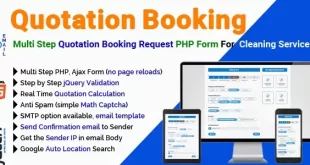 Quotation Booking - Multi Step Quotation Booking Request PHP Form For Cleaning Service