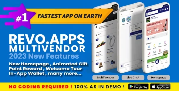 RevoMV - Multivendor WCFM / Marketplace Flutter Android iOS App - Like Flipkart, Amazon, Shopee