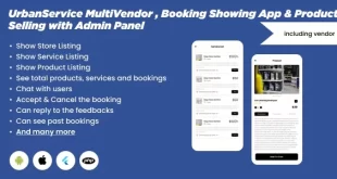 UrbanService Multipurpose User and Vendor Booking App | Product Selling with Admin Panel