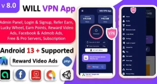 WILL VPN App - VPN App With Admin Panel | Secure VPN & Fast VPN | Refer & Earn | Reward Lucky Wheel