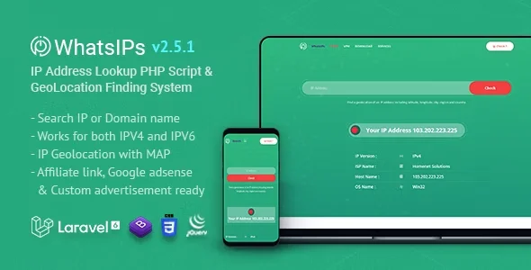 WhatsIPs | IP Address Lookup PHP Script
