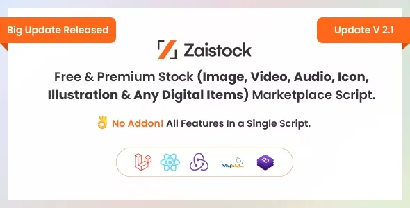 Zaistock - Free & Premium Stock Photo, Video, Audio, Icon Illustration Script