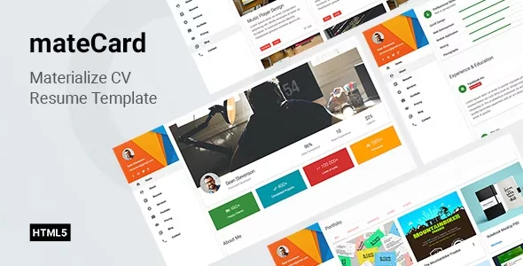 mateCard - Materialize CV/Resume HTML Template