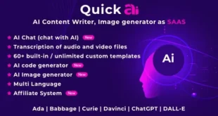 QuickAI OpenAI - ChatGPT - AI Writing Assistant and Content Creator as SaaS